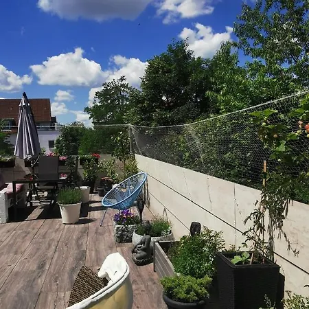 Grune Lichtreiche Mit Dachterasse Apartment Kaufering